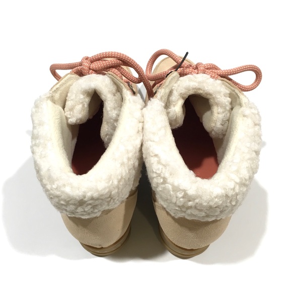 SOREL EVIE COZY LACE WATERPROOF HIKING BOOTS -TAN SUEDE -WOMEN’S US 10.5 -NEW - Picture 7 of 7